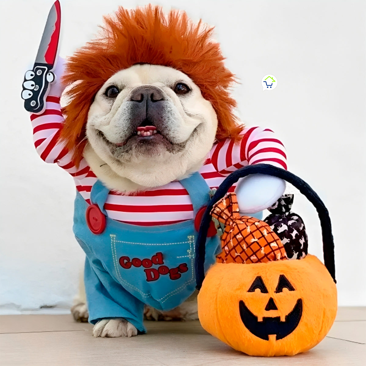 ChuckyPet – Traje de Halloween para Perros y Gatos