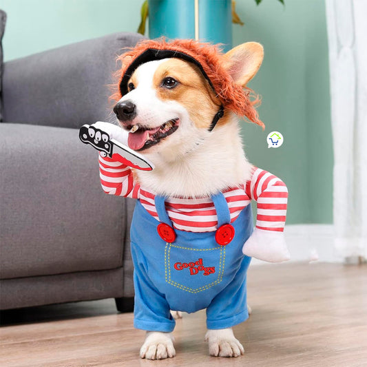 ChuckyPet – Traje de Halloween para Perros y Gatos