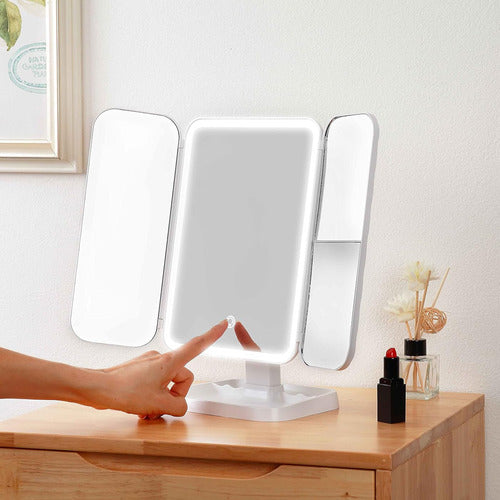 LumiMirror – Espejo LED de Maquillaje Plegable